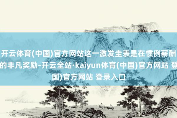 开云体育(中国)官方网站这一激发圭表是在惯例薪酬基础上的非凡奖励-开云全站·kaiyun体育(中国)官方网站 登录入口