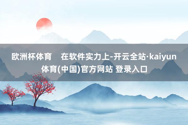 欧洲杯体育    在软件实力上-开云全站·kaiyun体育(中国)官方网站 登录入口