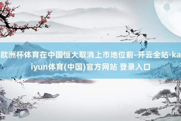 欧洲杯体育在中国恒大取消上市地位前-开云全站·kaiyun体育(中国)官方网站 登录入口