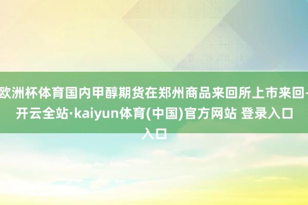 欧洲杯体育国内甲醇期货在郑州商品来回所上市来回-开云全站·kaiyun体育(中国)官方网站 登录入口